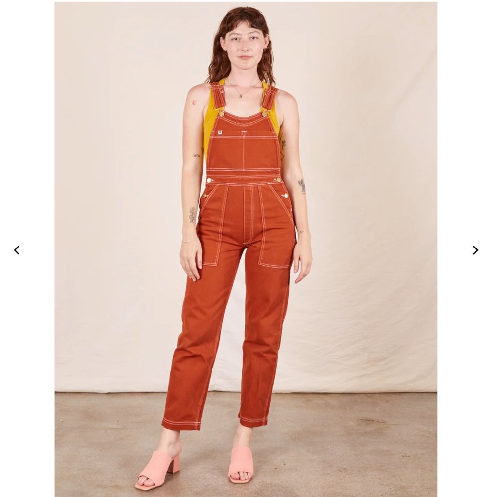 Big Bud Press Overalls- Large, Burnt Terracotta